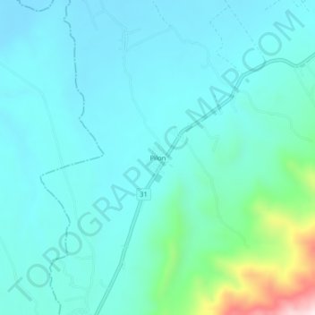 Pilon topographic map, elevation, terrain