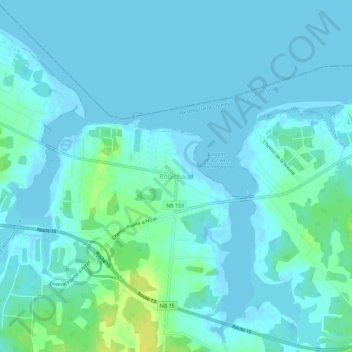 Robichaud topographic map, elevation, terrain