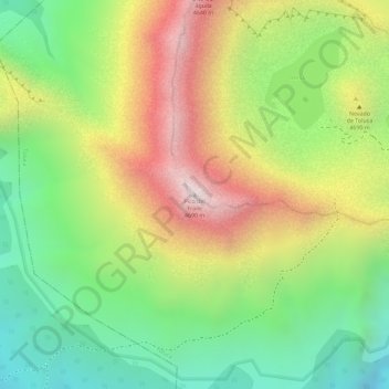Pico del Fraile topographic map, elevation, terrain