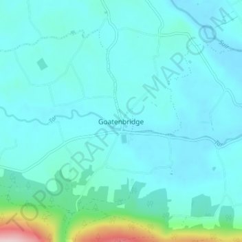 Goatenbridge topographic map, elevation, terrain