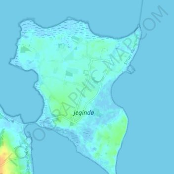 Jegind topographic map, elevation, terrain