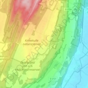 Österplana topographic map, elevation, terrain