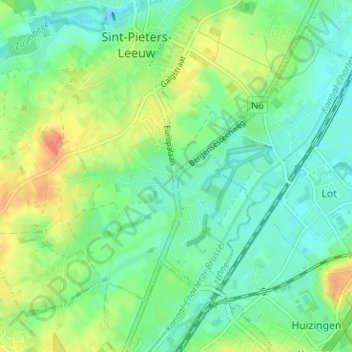 Brukom topographic map, elevation, terrain