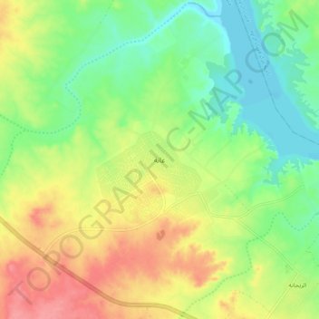 Anah topographic map, elevation, terrain