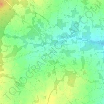 Kou topographic map, elevation, terrain