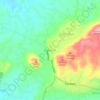 Rapalaok topographic map, elevation, terrain
