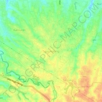 Tajur Halang topographic map, elevation, terrain