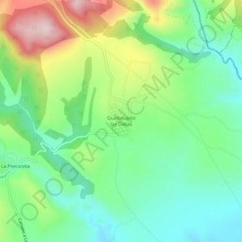 Guadalupito las Dalias topographic map, elevation, terrain