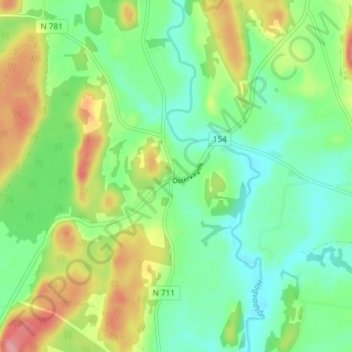 Köinge topographic map, elevation, terrain