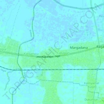 Krandon topographic map, elevation, terrain