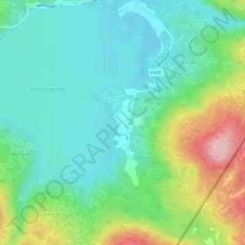 Vera topographic map, elevation, terrain
