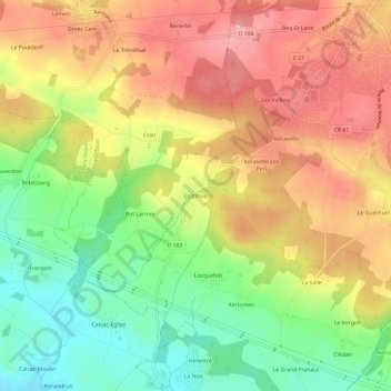 Lostihuel topographic map, elevation, terrain