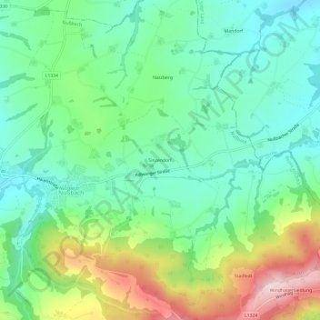 Sinzendorf topographic map, elevation, terrain