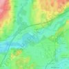 Herfatz topographic map, elevation, terrain