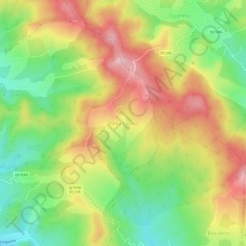Valea Calului topographic map, elevation, terrain