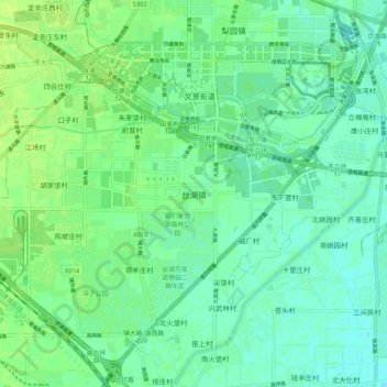 台湖镇 topographic map, elevation, terrain