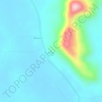 Gunung Liang topographic map, elevation, terrain