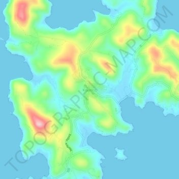 Kampos topographic map, elevation, terrain