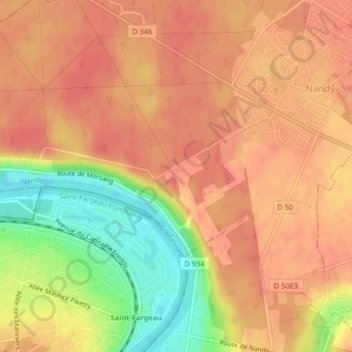 Cèdre topographic map, elevation, terrain