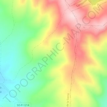 Cuesta Hermosa topographic map, elevation, terrain