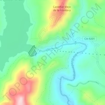 Jarandilla topographic map, elevation, terrain