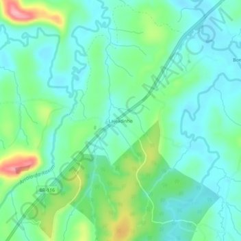 Lajeadinho topographic map, elevation, terrain