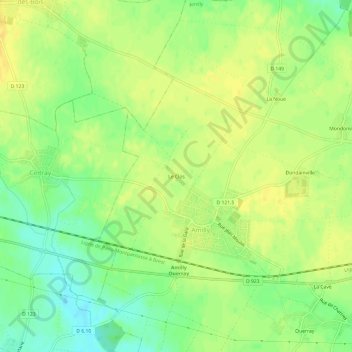 Le Clos topographic map, elevation, terrain