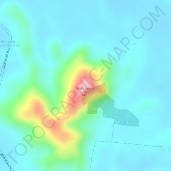 Bukit Sepang Loi topographic map, elevation, terrain
