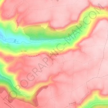 Balconete topographic map, elevation, terrain