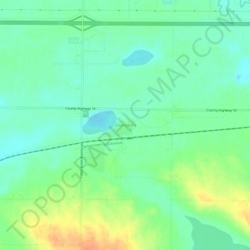 Menoken topographic map, elevation, terrain