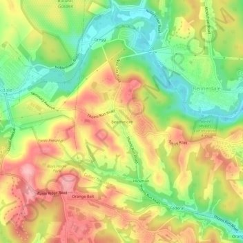 Beechmont topographic map, elevation, terrain