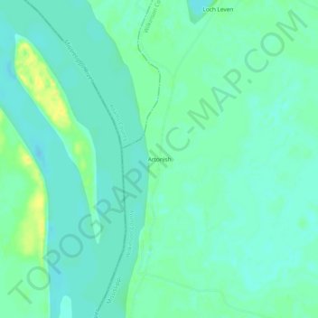 Artonish topographic map, elevation, terrain