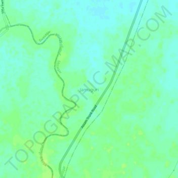 Jamuguri topographic map, elevation, terrain
