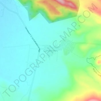 Camichines topographic map, elevation, terrain