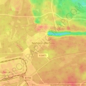 Nochten topographic map, elevation, terrain