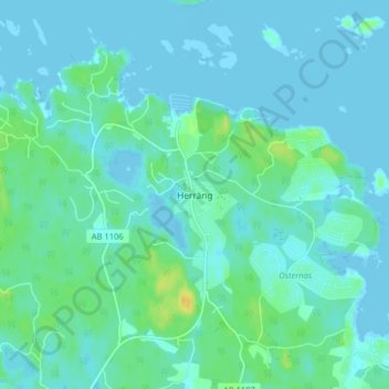 Herräng topographic map, elevation, terrain