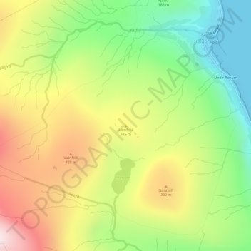 Lómfelli topographic map, elevation, terrain