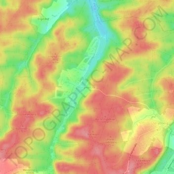 Burgwalden topographic map, elevation, terrain