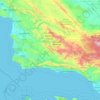 Santa Barbara topographic map, elevation, terrain