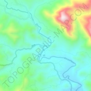 Lislique topographic map, elevation, terrain
