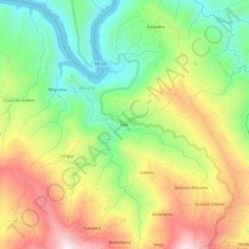 Vale topographic map, elevation, terrain