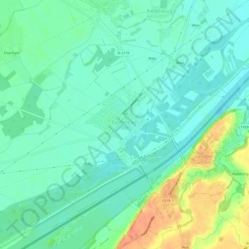 Egglfing am Inn topographic map, elevation, terrain