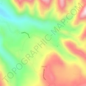 La Gran Via topographic map, elevation, terrain