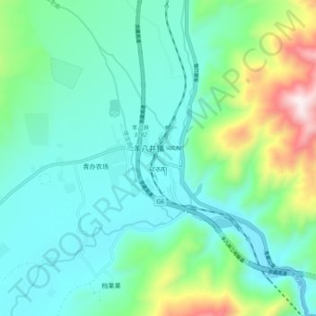 Yangbajain topographic map, elevation, terrain