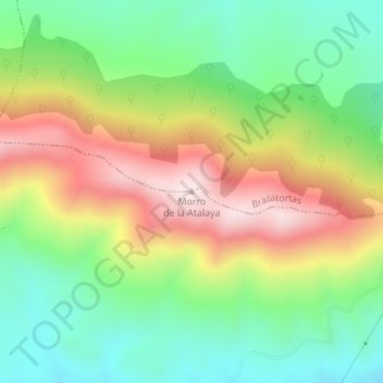 Morro de la Atalaya topographic map, elevation, terrain