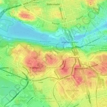 Ringsjön topographic map, elevation, terrain