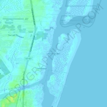 Myrtle Sound topographic map, elevation, terrain