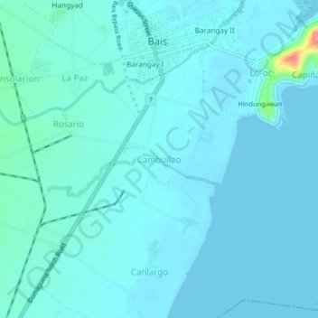 Cambuilao topographic map, elevation, terrain