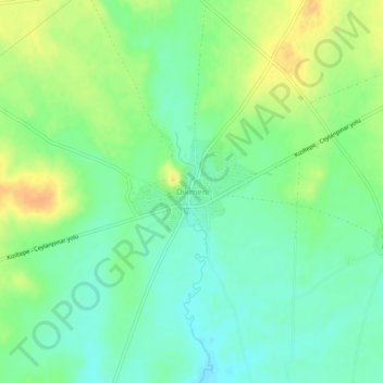 Dikmen topographic map, elevation, terrain
