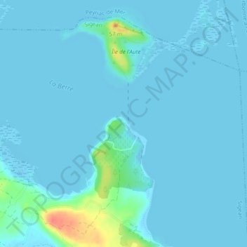 Port Mahon topographic map, elevation, terrain
